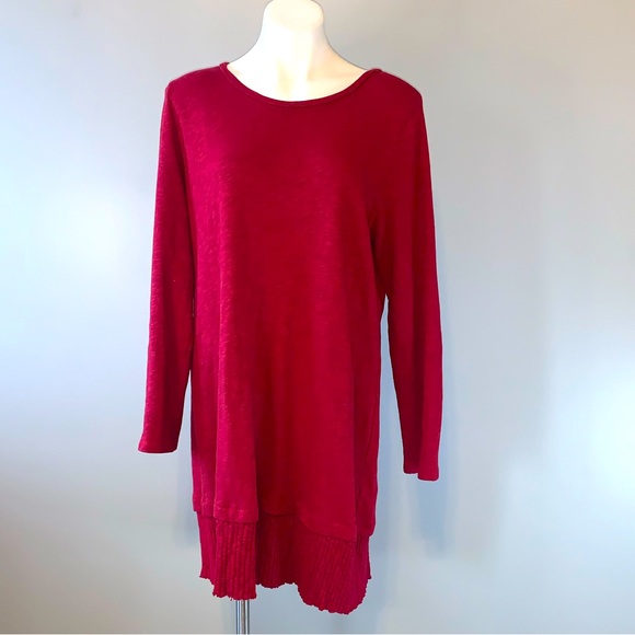 Chalet Dresses Chalet Et Ceci Long Sleeve Tunic Sweater Dress Wine